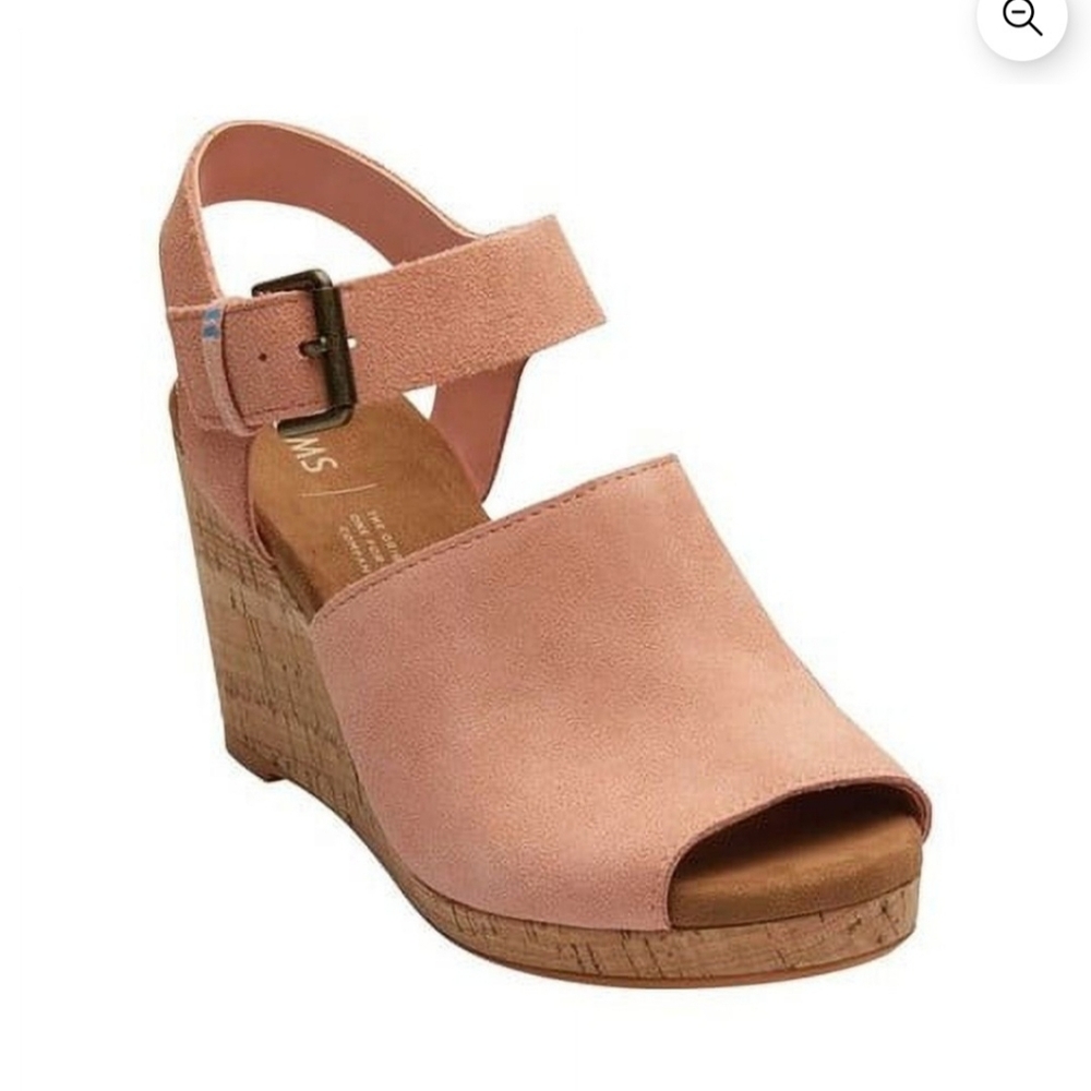Women's TOMS Tropez Pink Wedge Sandal